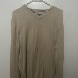Tommy Hilfiger V-Neck Sweater in Beige